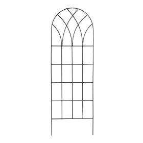 60-inch Gothic Arch Top Metal Wall Trellis for Home Garden