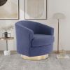 30.7''W Boucle Swivel Accent Barrel Chair Modern Comfy Sofa With Gold Stainless Steel Base for Living Room, 360 Degree Club Arm Chair for Nursery Bedr