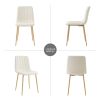 Modern beige cloth dining chair , Fabric Accent Upholstered Chairs Side Chair with wood-transfer Metal Legs for Home Furniture Living Room Bedroom Kit