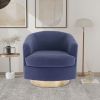 30.7''W Boucle Swivel Accent Barrel Chair Modern Comfy Sofa With Gold Stainless Steel Base for Living Room, 360 Degree Club Arm Chair for Nursery Bedr