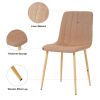 Modern brown cloth dining chair , Fabric Accent Upholstered Chairs Side Chair with wood-transfer Metal Legs for Home Furniture Living Room Bedroom Kit