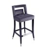 Suede Velvet Barstool with nailheads Dining Room Chair2 pcs Set - 30 inch Seater height