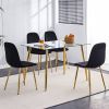 Dining Chairs Set of 4, Modern Mid-Century Style Dining Kitchen Room Upholstered Side Chairs,Accent Chairs spoon shaped with Soft Velvet Fabric Cover