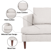 Accent Sofa Chair, Comfy Tufted Upholstered Armchair with Thick Cushion and Wood Legs, Mid-Century Modern Single Chair for Reading Room Living Room Of