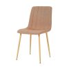 Modern brown cloth dining chair , Fabric Accent Upholstered Chairs Side Chair with wood-transfer Metal Legs for Home Furniture Living Room Bedroom Kit