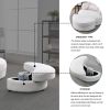 [Video] Welike Swivel Accent Barrel Modern Sofa Lounge Club Big Round Chair with Storage Ottoman Linen Fabric for Living Room Hotel with Pillows,Teddy