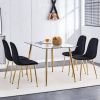 Dining Chairs Set of 4, Modern Mid-Century Style Dining Kitchen Room Upholstered Side Chairs,Accent Chairs spoon shaped with Soft Velvet Fabric Cover