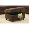 Belville Ottoman in Chocolate Velvet