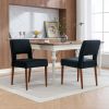 HOMEMAX Accent Chairs Set of 2, Velvet Chairs with Solid Woood ,Upholstered Dining Chairs for Living Room, Kitchen, Bedroom, Beauty Room,Dining room-B