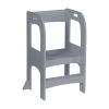 Child Standing Tower; Step Stools for Kids; Toddler Step Stool for Kitchen Counter; Gray