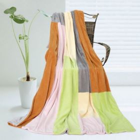 Onitiva - [Paradise] Soft Coral Fleece Patchwork Throw Blanket (59 by 78.7 inches)